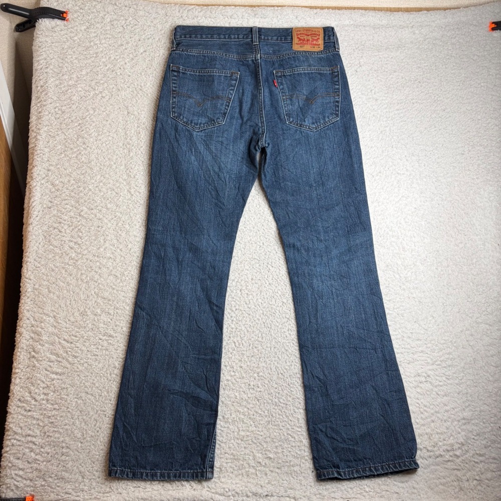 Levis 527 Slim Bootcut Jeans Mens 32x34 (32) Blue Denim 100% Cotton Medium Wash